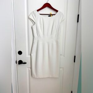 White House Black Market White Cap Sleeve Dress - Size 8
